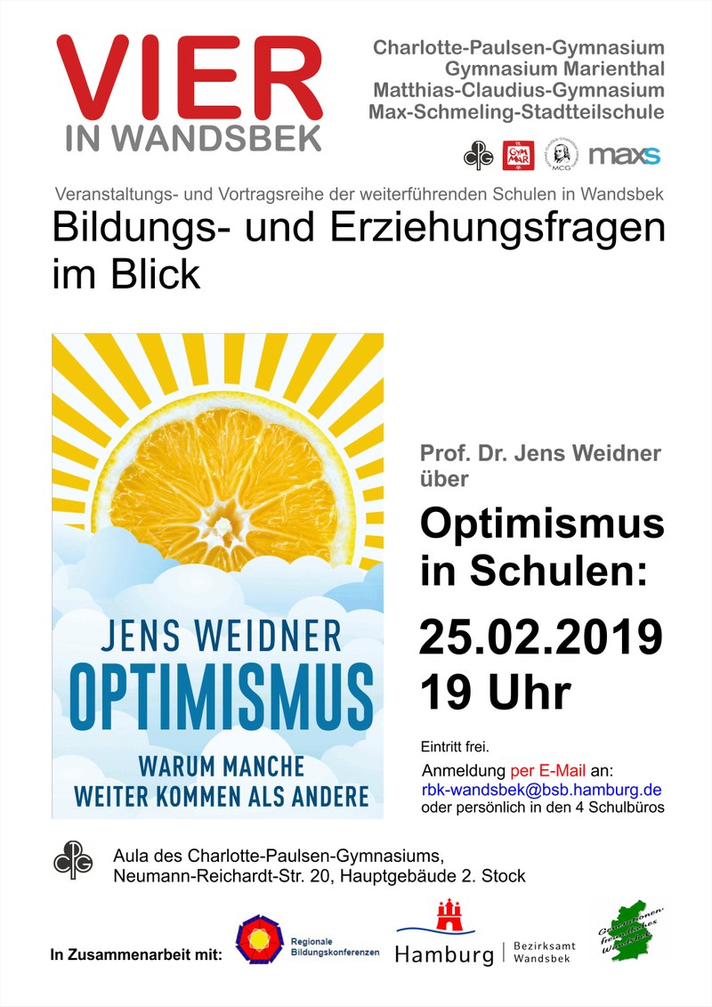 Vortrag "Optimismus in Schule"