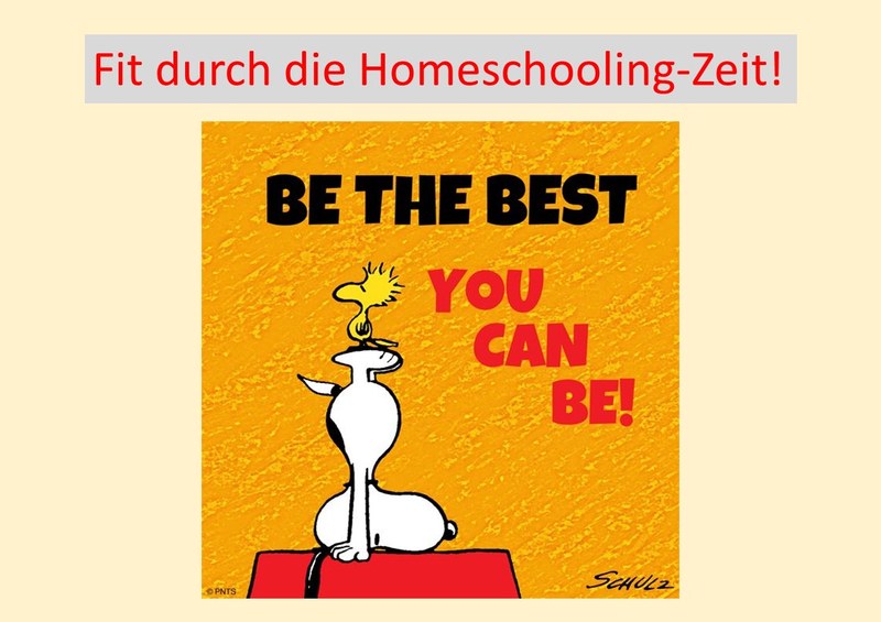 Fit durch die Homeschooling-Zeit! Fit durch die Homeschooling-Zeit!