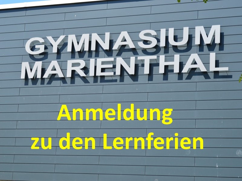 Anmeldung zu den Lernferien Anmeldung zu den Lernferien